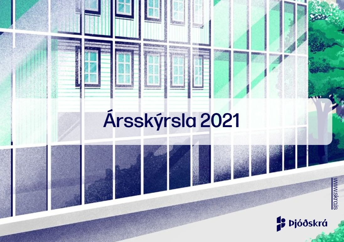 Forsíða ársskýrslu 2021